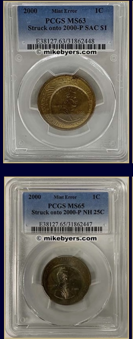 2000-Virginia-State-Quarter-Overstruck-With-2000-Cent-PCGS-MS-66